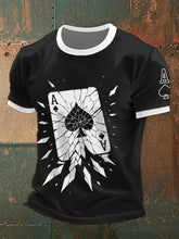 Männer geknackte Ass von Pik T-Shirts